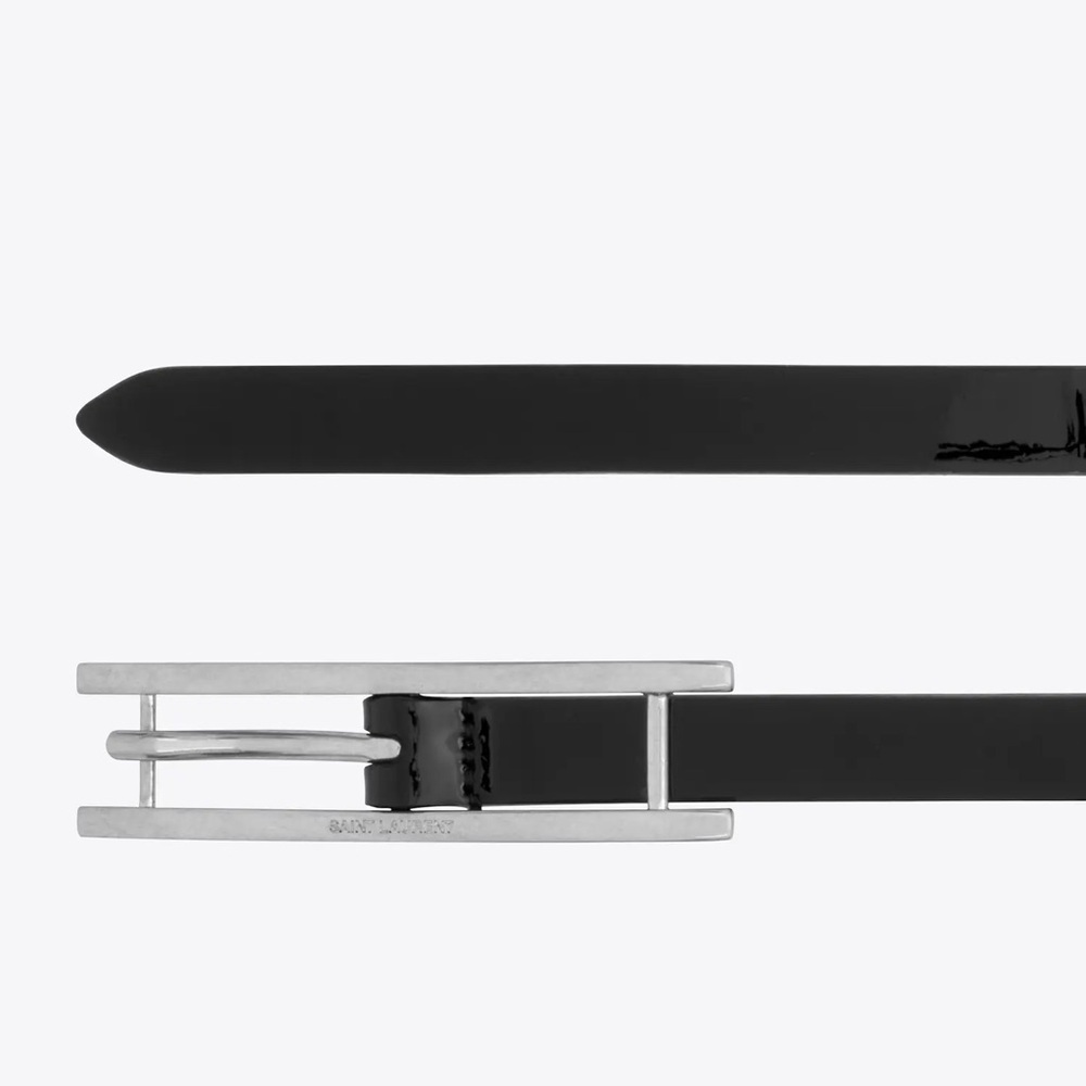 YSL Saint Laurent Parallele Thin Leather Belt 90CM Unisex *New with Tags!*